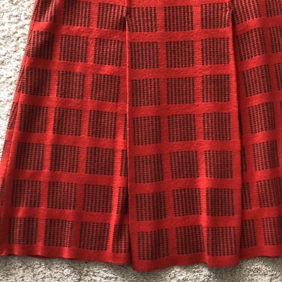 GINO PAOLI Rare Checkered Mid Century Knit skirt 60s 70s plaid Ralph Lauren - Picture 4 of 7